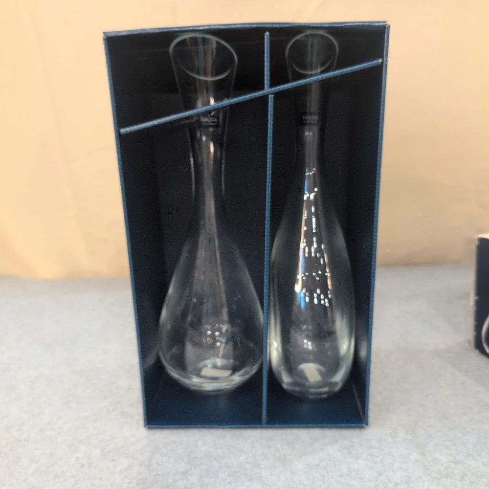 Mikasa Oenology Specific Carafe Set of 2 Wine Decanter Glass D2197 New In Box - Picture 7 of 10